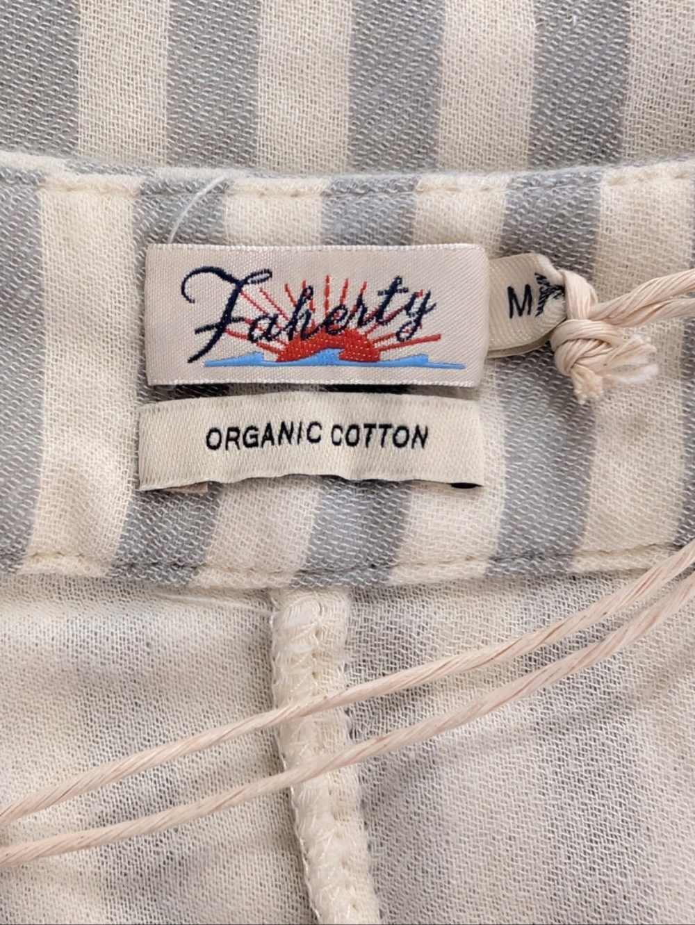 Faherty Nautical Beachy Coastal Neutral Preppy Yacht Neutral Dress M NWOT - Picture 2 of 11